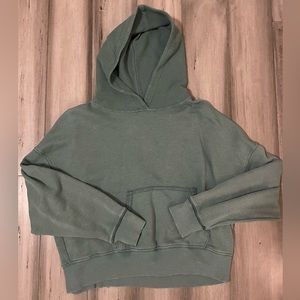 American eagle dark green cropped sweater